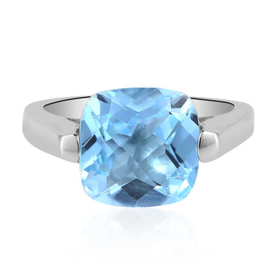 Anello in argento con Topazio Blu Cielo
