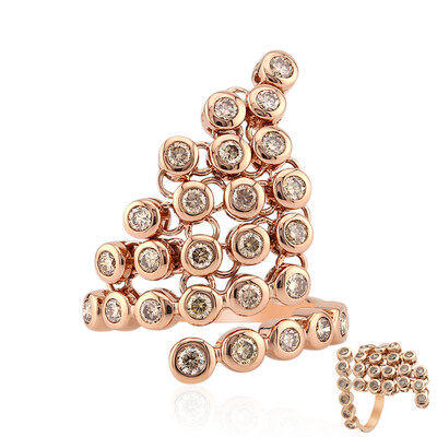 Anello in oro con Diamante Rose de France SI1 di Argyle (Annette)