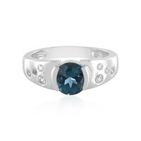 Anello in argento con Topazio Blu Londra