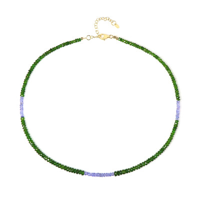 Collana in argento con Diopside Russo