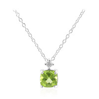 Collana in argento con Peridoto della Birmania