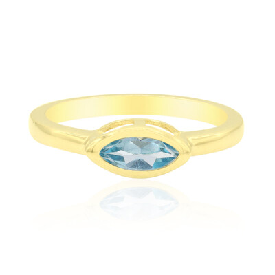 Anello in argento con Topazio Blu Svizzero