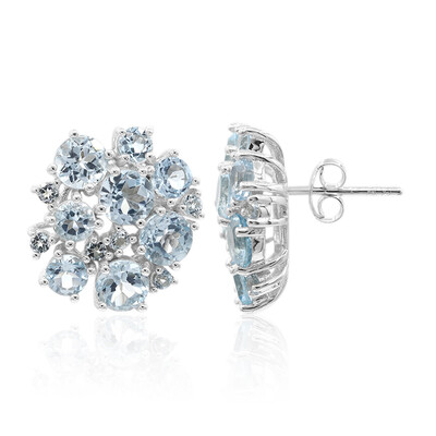 Orecchini in argento con Topazio Blu Cielo