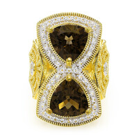 Anello in argento con Quarzo Fumè