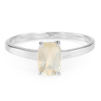 Anello in argento con Pietra del Sole Lunare