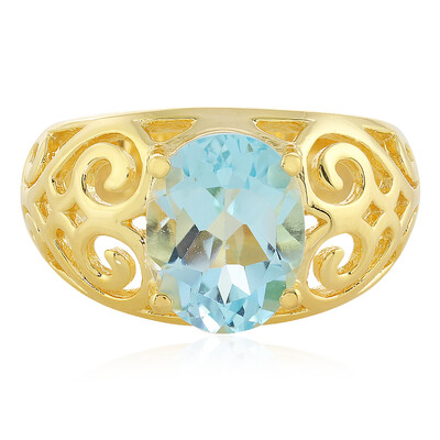 Anello in argento con Topazio Blu Cielo