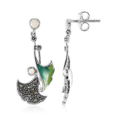 Orecchini in argento con Opale Bianco