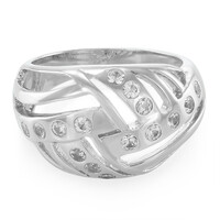 Anello in argento con Zaffiro Bianco