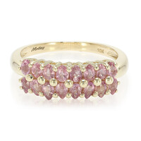 Anello in oro con Zaffiro Padparadscha (non riscaldato)