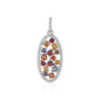 Ciondolo in argento con Zaffiro Fancy