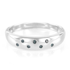 Anello in argento con Diamante Blu Royal