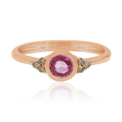 Anello in oro con Zaffiro Rosa