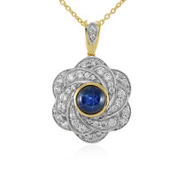 Collana in argento con Zaffiro Stellato Blu