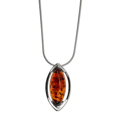 Collana in argento con Ambra Baltica