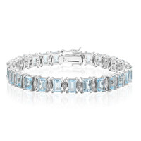 Bracciale in argento con Topazio Blu Cielo