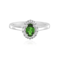 Anello in argento con Diopside Russo