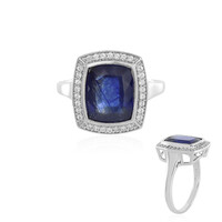 Anello in argento con Zaffiro Blu del Madagascar