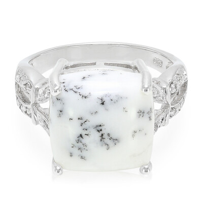 Anello in argento con Agata Dendritica