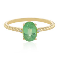 Anello in oro con Cianite Verde