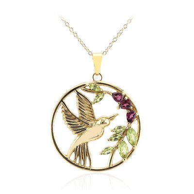 Collana in argento con Peridoto della Birmania