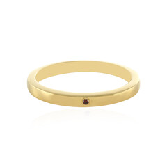 Anello in argento con Diamante Rosso I3