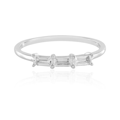 Anello in argento con Topazio Bianco