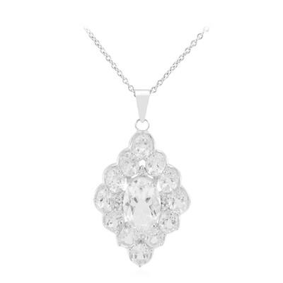 Collana in argento con Topazio Bianco