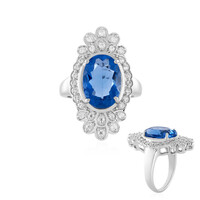 Anello in argento con Fluorite Cangiante