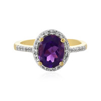 Anello in argento con Ametista Zambiana