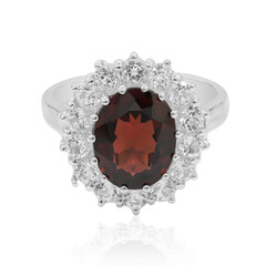 Anello in argento con Granato Mozambico