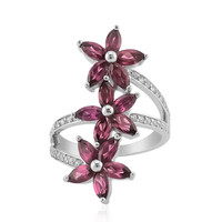 Anello in argento con Rodolite