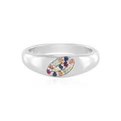 Anello in argento con Zaffiro Fancy (Adela Silber)