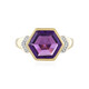 Anello in argento con Ametista Zambiana