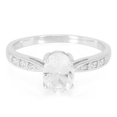Anello in argento con Petalite