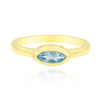 Anello in argento con Topazio Blu Svizzero