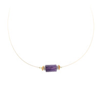 Collana in argento con Ametista Zambiana