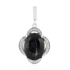 Ciondolo in argento con Diopside Stellato d'India