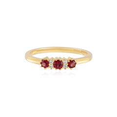Anello in argento con Spinello Rosso