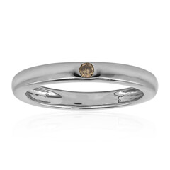 Anello in argento con Diamante Cioccolato I2