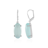Orecchini in argento con Calcedonio Acqua