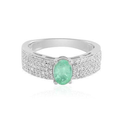 Anello in argento con Smeraldo Russo