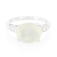 Anello in argento con Pietra di Luna Bianca