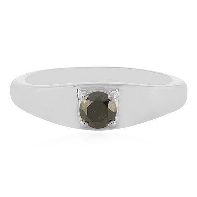 Anello in argento con Diamante Nero