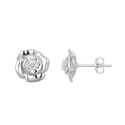 Orecchini in argento con Topazio Bianco