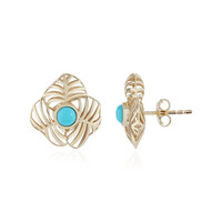 Orecchini in oro con Turchese Sleeping Beauty (Ornaments by de Melo)
