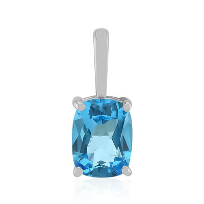 Ciondolo in argento con Topazio Blu Svizzero