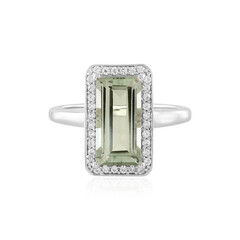 Anello in argento con Ametista Verde