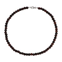 Collana in argento con Occhio di Tigre Rosso