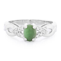 Anello in argento con Crisoprasio Imperiale