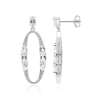 Orecchini in argento con Topazio Bianco